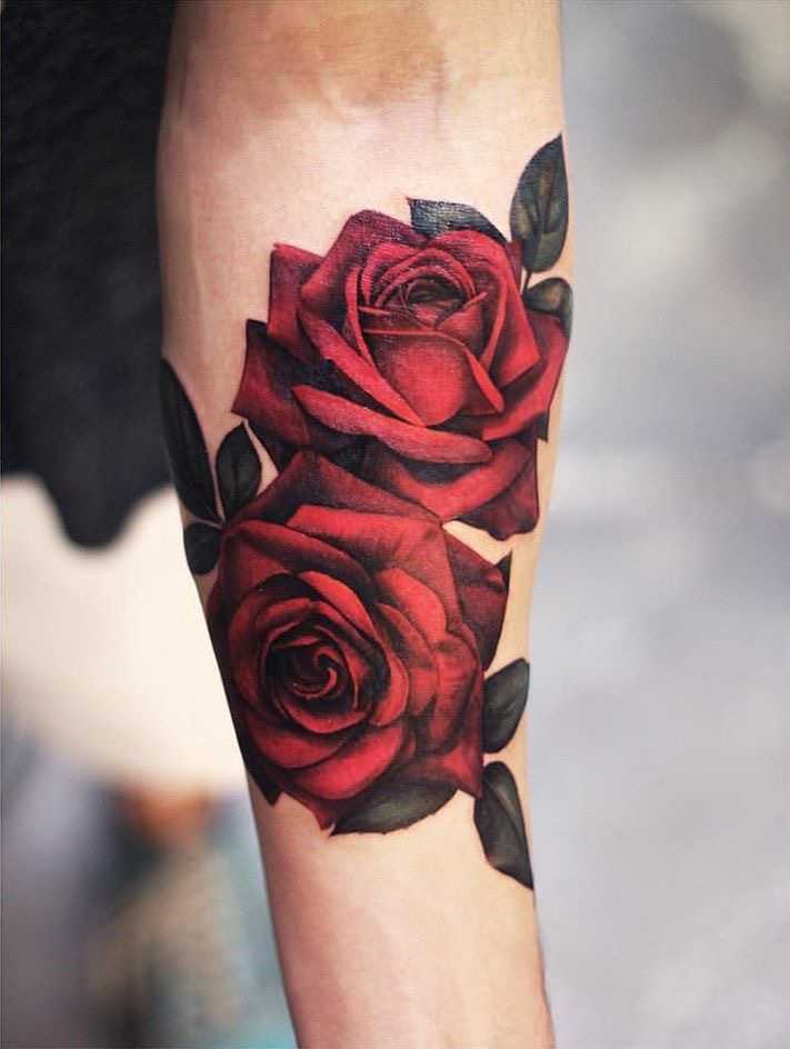two rose tattoos ideas