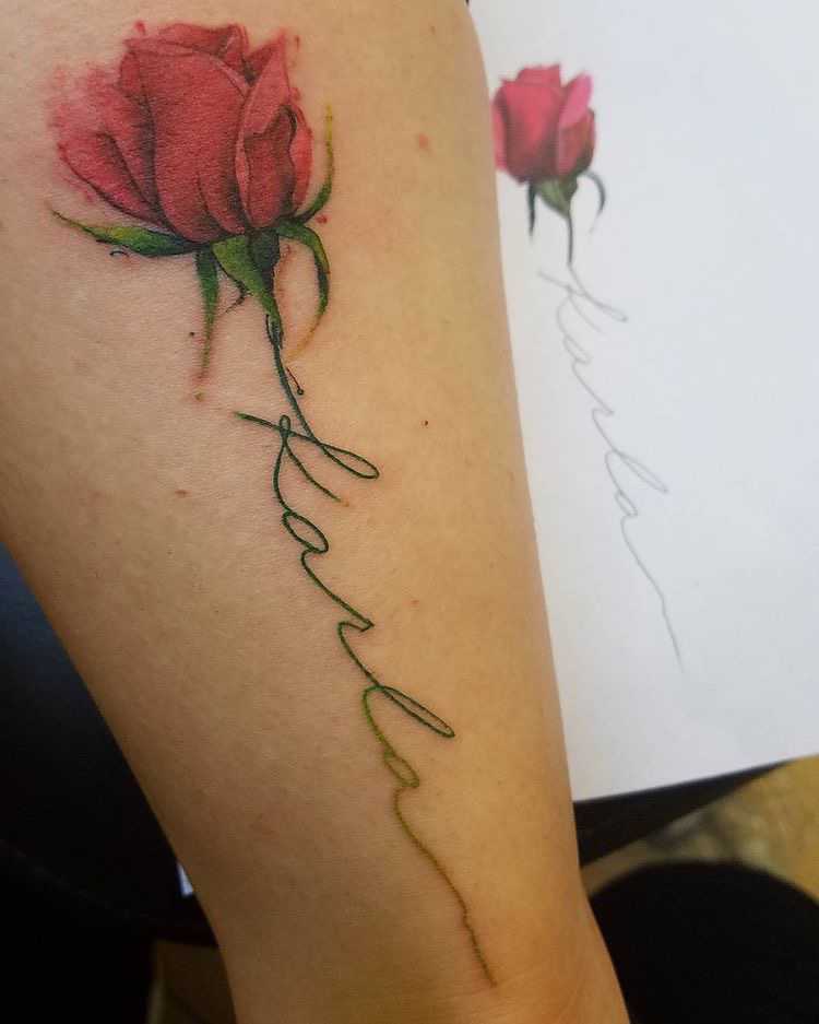 beautiful rose tattoos for arm