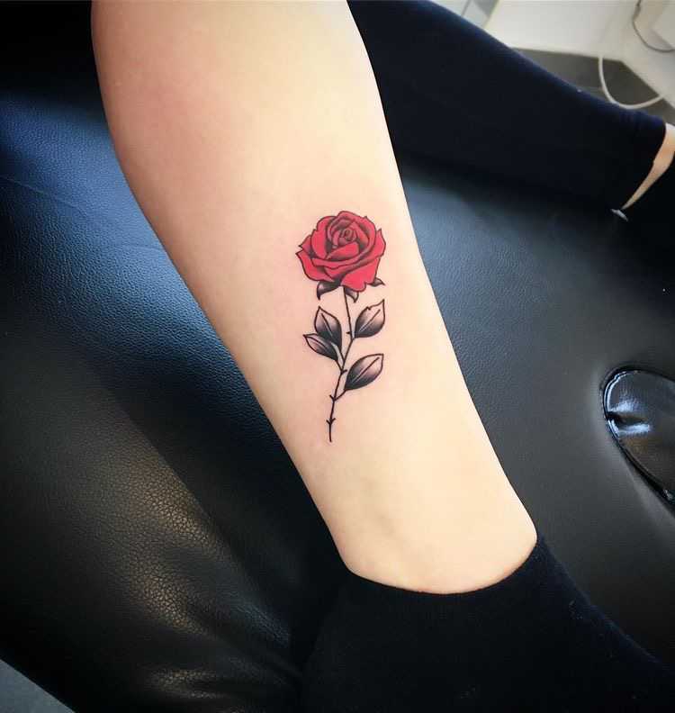 small rose tattoos for leg