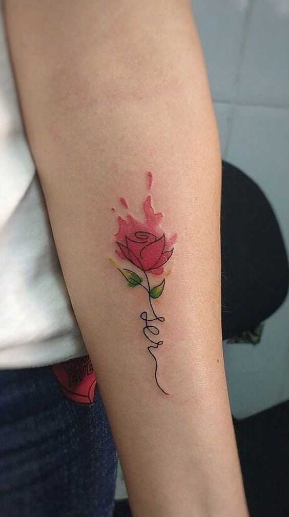 love rose tattoos designs