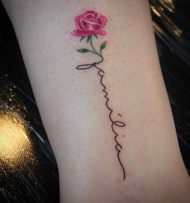 small rose tattoos with quotes