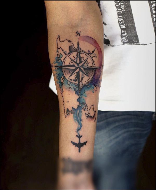 watercolor arm tattoos