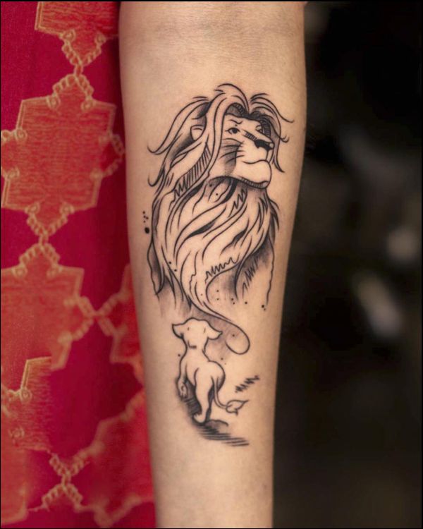 simba lion tattoos for arm