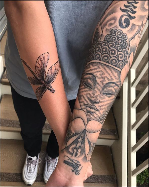 buddha tattoos for arm