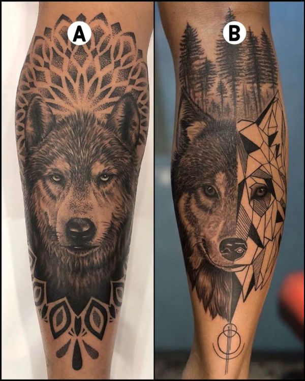 wolf arm tattoos
