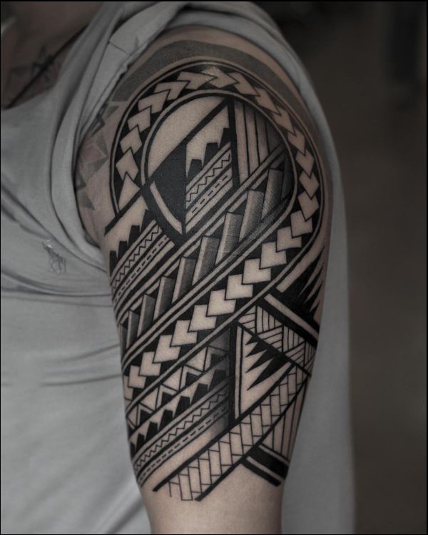 Polynesian arm tattoos