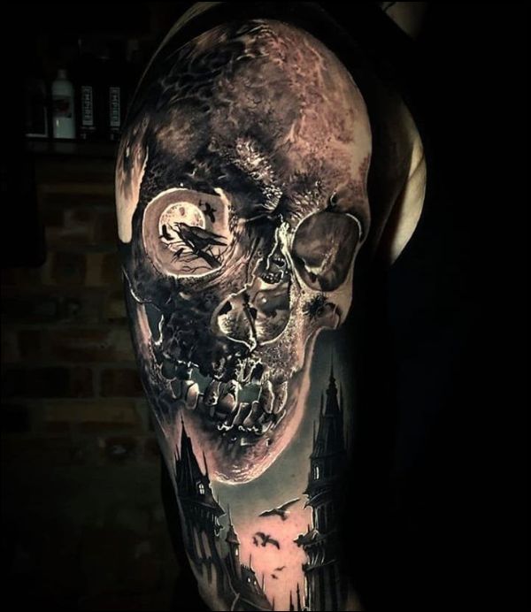 skull tattoos for arm