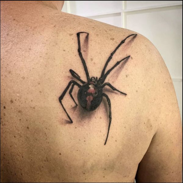 black widow spider tattoo