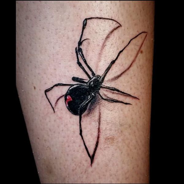 black widow drawing tattoo