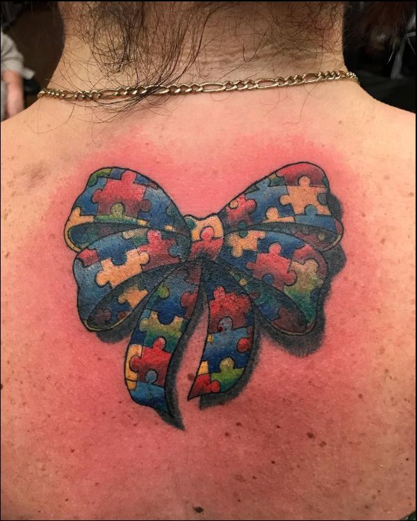 autism awareness ribbon tattoo