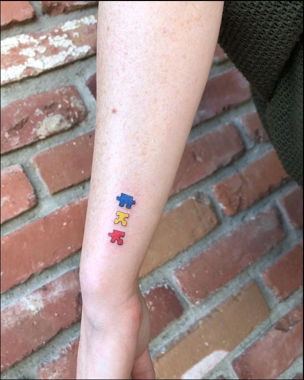 small autism awareness tattoo