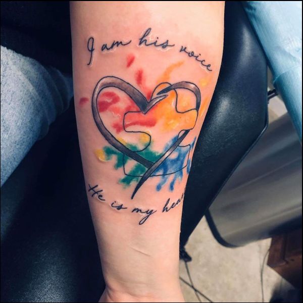 girl tattoo for autism awareness
