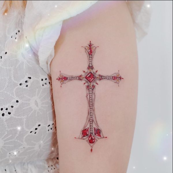 religion cross tattoo