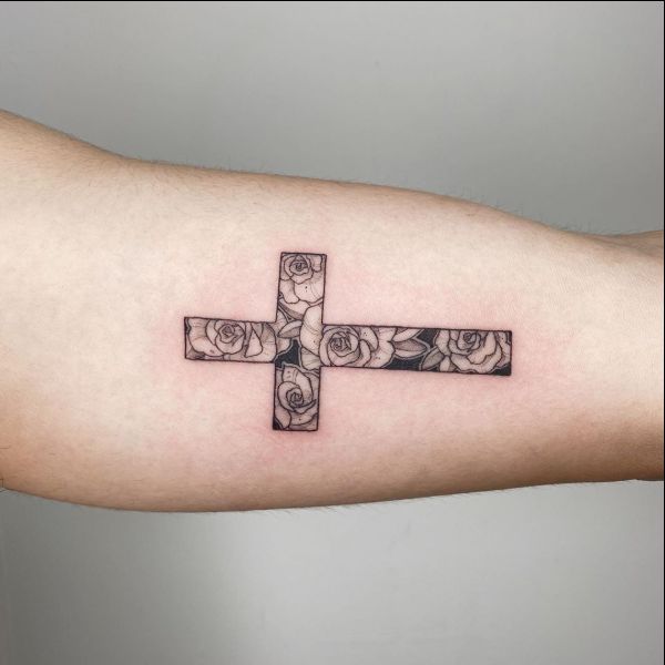 cross tattoos arm