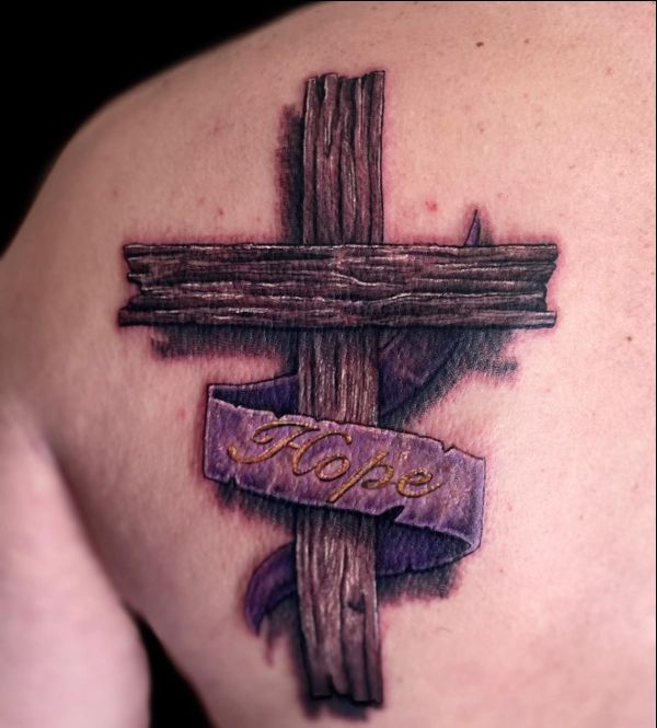 3d cross tattoos for men on back