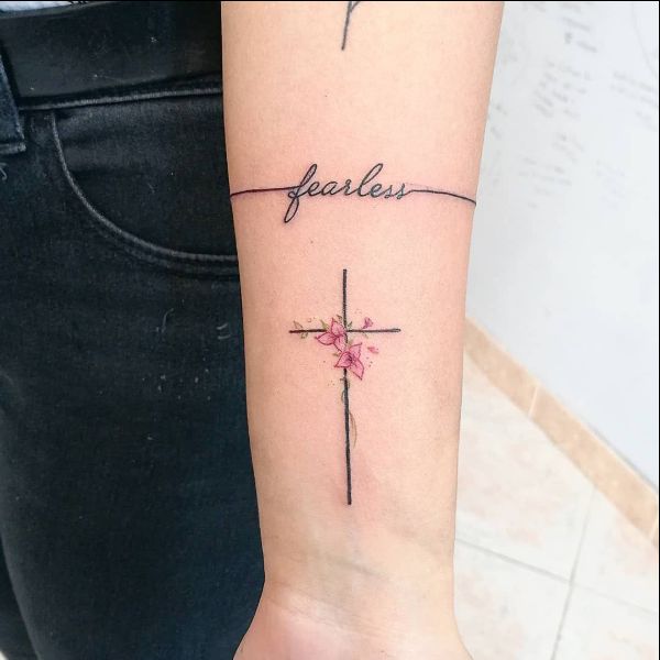 cross tattoos with quotes