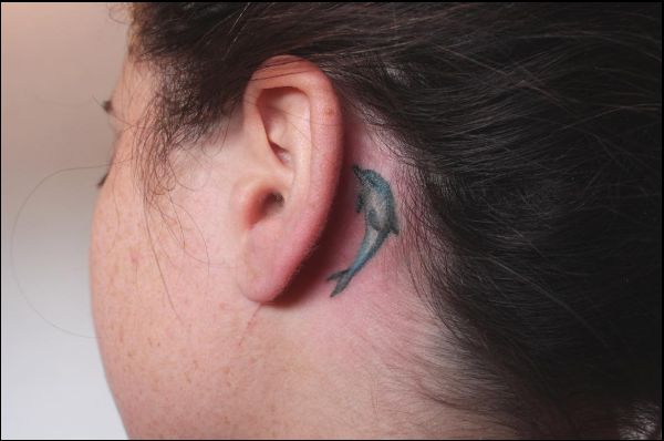 dolphin tattoos neck