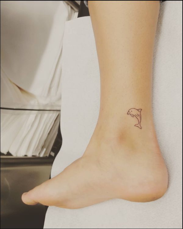 dolphin tattoos ankle