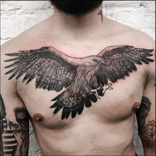 Eagle chest tattoos