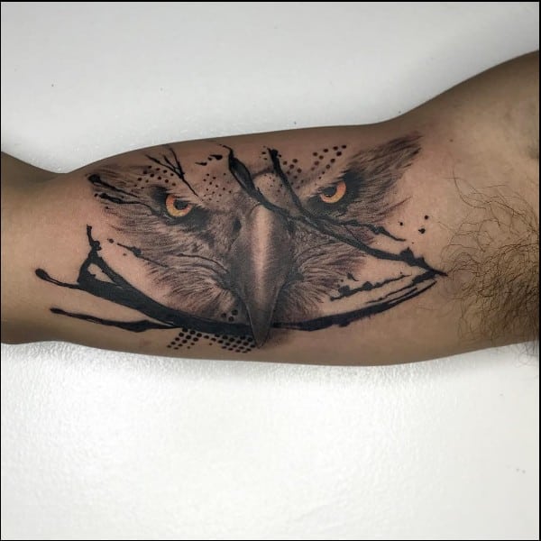 Eagle Head tattoos with eyes