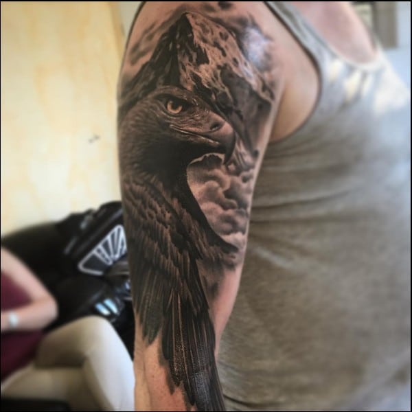 eagle tattoos for upper arm