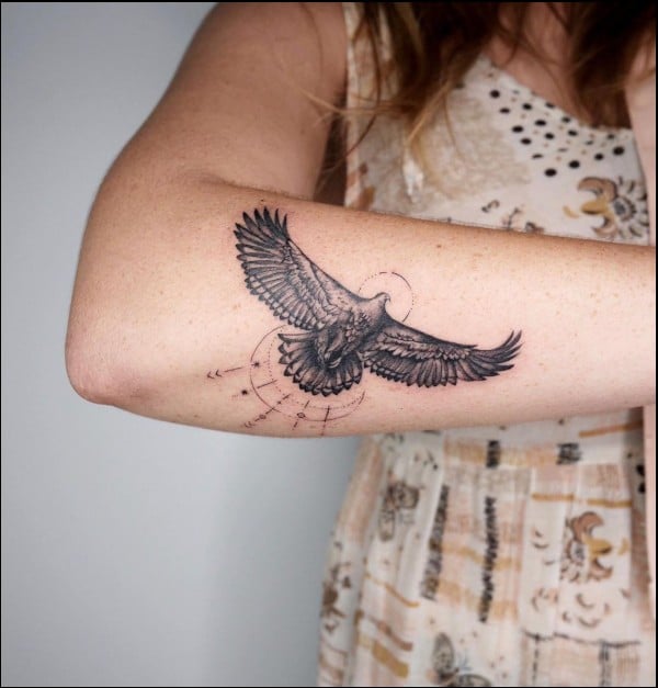 eagle tattoos for ladies