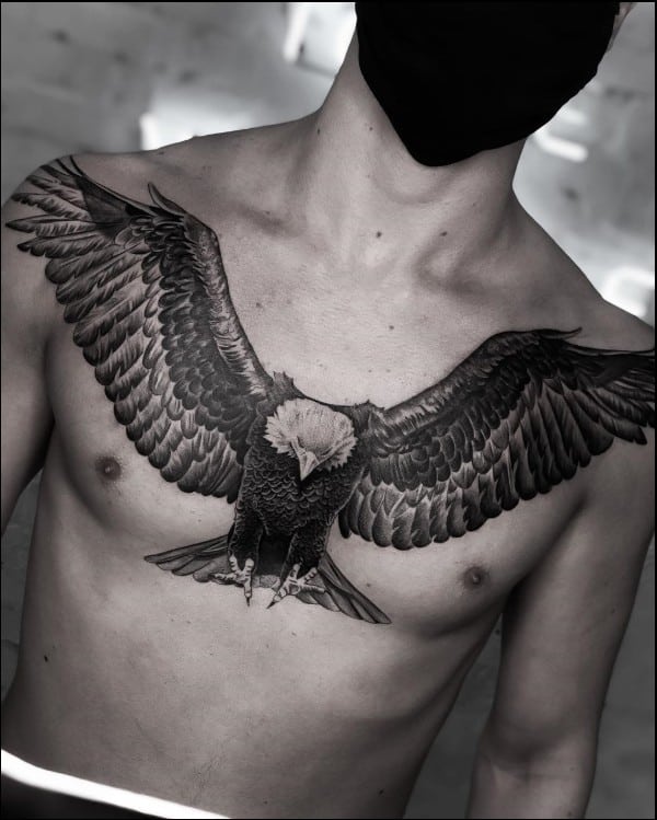 Eagle Tattoos on chest