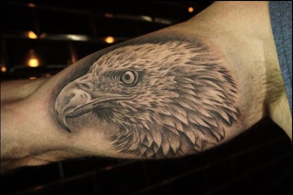 inner bicep eagle tattoos