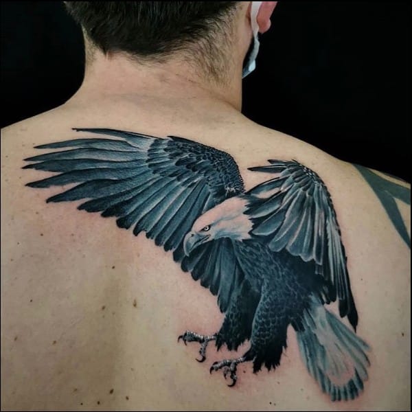 eagle tattoos on back