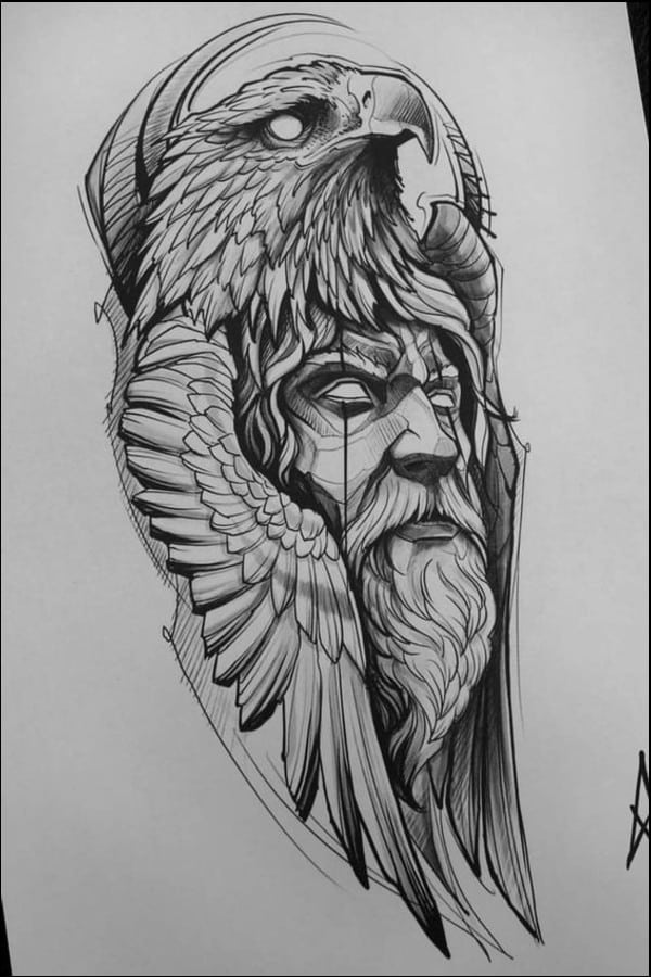 eagle tattoo stencil