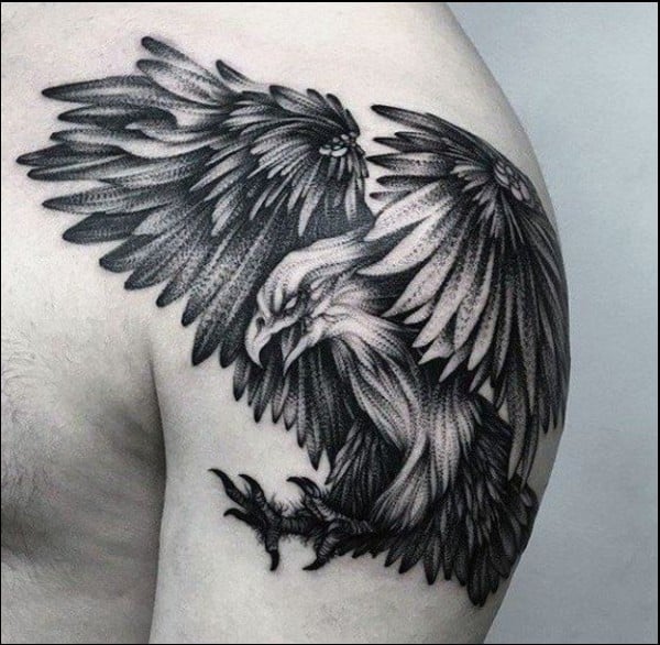 eagle tattoos on shoulder