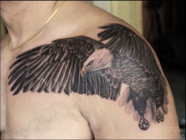 eagle shoulder tattoos