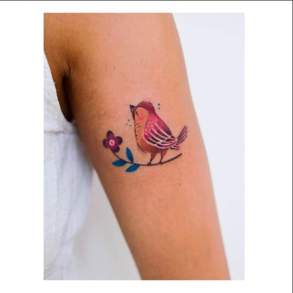 bird tattoo on wrist
