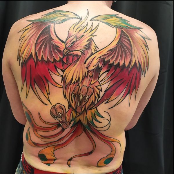 back tattoos phoenix