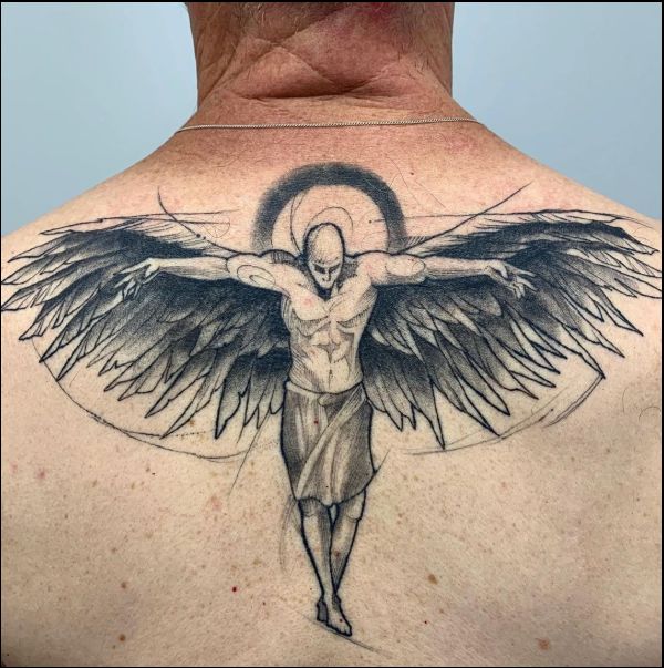 back tattoos angel