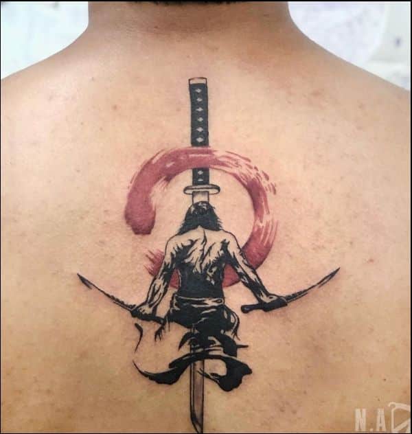 warrior ninja tattoos back