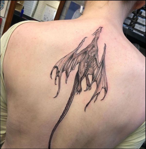 back tattoos dragon