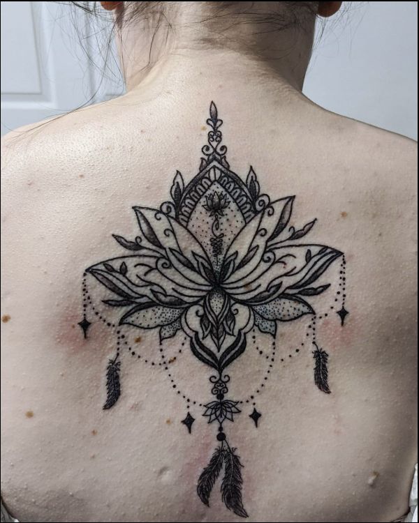 back tattoos with flowers