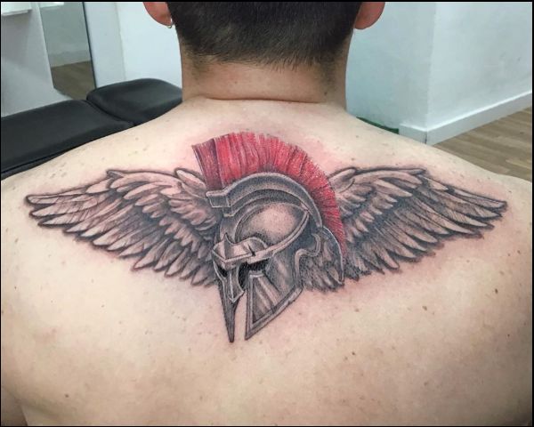 back tattoo eagle wings