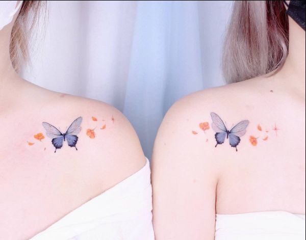 butterfly tattoos matching