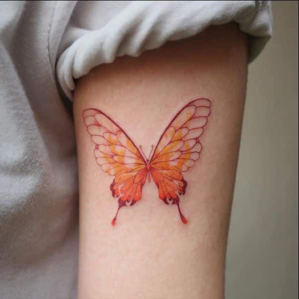 butterfly tattoos upper arm