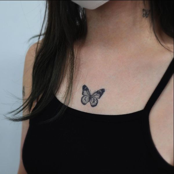 15 Evocative Butterfly Woman Tattoos  Tattoodo