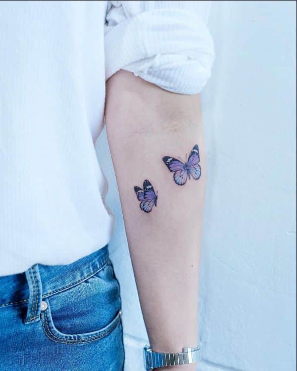 butterfly arm tattoos