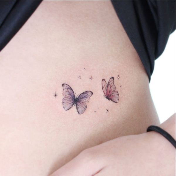 butterfly tattoos ribs