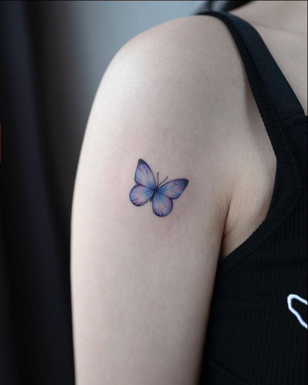 butterfly tattoo purple