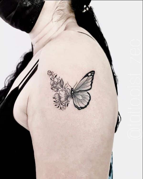 butterfly tattoos grey