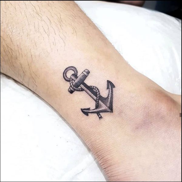 ankle tattoos anchor