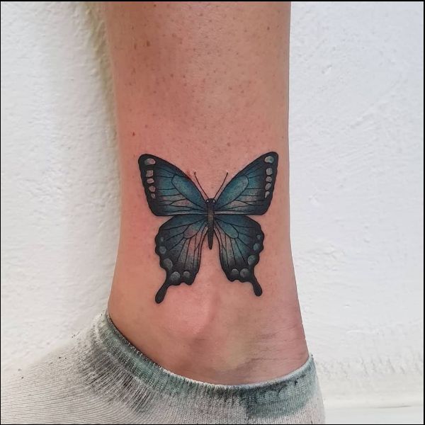 ankle tattoos butterfly