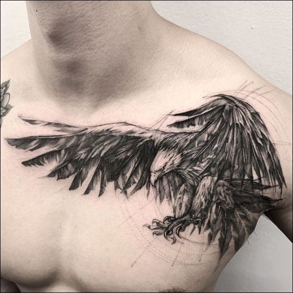 chest tattoos eagle