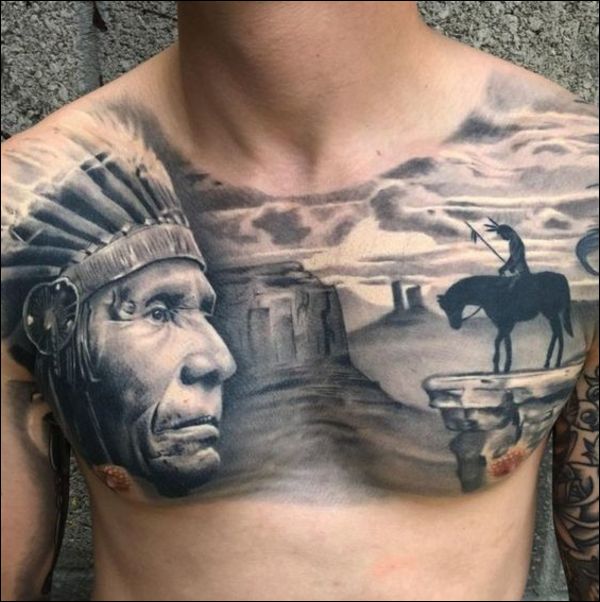 Mohicans chest tattoos